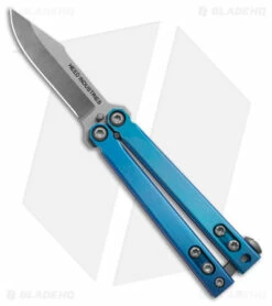 Heed Industries CFX Balisong Butterfly Knife Titanium - Ano Blue (1.9" Satin)