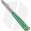 Heed Industries SeaKnight Butterfly Knife Antique Blue/Green Ti (4.6" Stonewash)