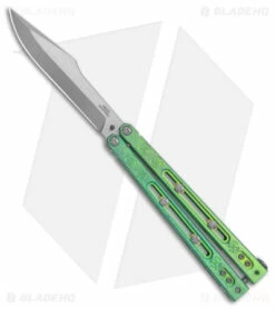 Heed Industries SeaKnight Butterfly Knife Antique Blue/Green Ti (4.6" Two-Tone)