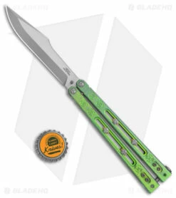 Heed Industries SeaKnight Butterfly Knife Antique Green/Purple Ti (4.6" TT) 9 Heed Industries SeaKnight Butterfly Knife Antique Green/Purple Ti (4.6" TT) -Kershaw Sales Shop Heed Industries Sea Knight Premium Antique Green Purple TT BHQ 156371 jr bottlecap