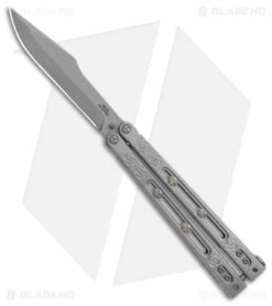 Heed Industries SeaKnight Balisong Butterfly Knife Stonewash Ti (4.6" BB)