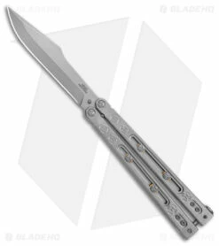 Heed Industries SeaKnight Balisong Butterfly Knife Stonewash Ti (4.6" Stonewash)