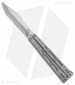 Heed Industries SeaKnight Balisong Butterfly Knife Stonewash Ti (4.6" Two-Tone)