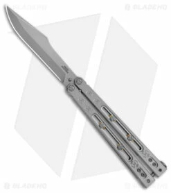 Heed Industries SeaKnight Balisong Butterfly Knife Satin Ti (4.6" Stonewash)