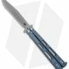 Hinderer Knives Nieves V2 Balisong Butterfly Knife Battle Blue Ti (4.6" Working)