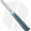 Hinderer Knives Nieves V2 Balisong Butterfly Knife Blue Titanium (Stonewash)