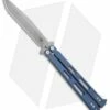 Hinderer Knives Nieves V3 Balisong Butterfly Knife Battle Blue Titanium