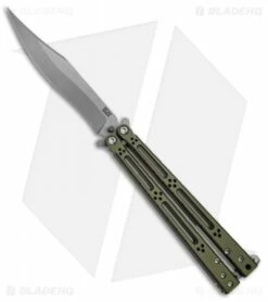 Hom Design Basilisk-R Balisong Knife Standard Issue Green G-10 (4.625" BB)
