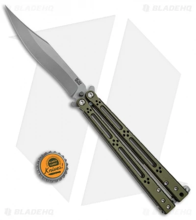 Hom Design Basilisk-R Balisong Knife Standard Issue Green G-10 (4.625" BB) 4 Hom Design Basilisk-R Balisong Knife Standard Issue Green G-10 (4.625" BB) - Image 4