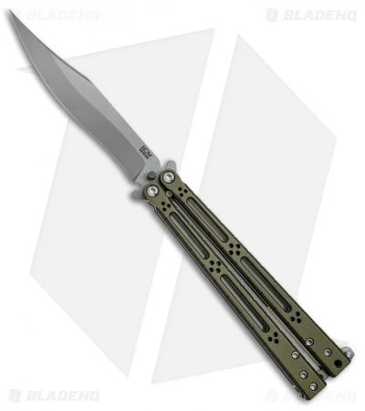 Hom Design Basilisk-R Balisong Knife Standard Issue Green G-10 (4.625" BB) 1 Hom Design Basilisk-R Balisong Knife Standard Issue Green G-10 (4.625" BB)