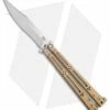 Hom Design Basilisk-R Titanium Balisong Butterfly Knife Bronze Ano (4.6" Satin)