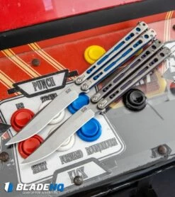 Hom Design Chimera Plus Balisong Knife Satin Ti/Blue G-10 (4.75 Two-Tone) 17 Hom Design Chimera Plus Balisong Knife Satin Ti/Blue G-10 (4.75 Two-Tone) -Kershaw Sales Shop Hom Design Chimera Plus Balisong Knife Satin Ti Blue G 10 Two Tone BHQ 100561 kp arcade web