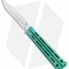 Hom Design Chimera Premium Balisong Knife Green Ti/CF (4.75 Satin)