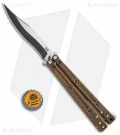 Hom Design Basilisk-R Balisong Butterfly Knife Orange CF (4.6" 2-Tone Acid) #1 -Kershaw Sales Shop Horn Design Basilisk R Butterfly Orange CF TT Acid 1 BHQ 71200 jr bottlecap