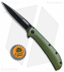 Kershaw Al Mar AM-3 Assisted Opening Knife Green G-10 (3" Black) 2335GRNBLK -Kershaw Sales Shop Kershaw Al Mar AM 3 Green G 10 Black 2335GRNBLK BHQ 71075 jr bottlecap