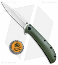 Kershaw Al Mar AM-3 Assisted Opening Knife Green G-10 (3" Satin) 2335GRN -Kershaw Sales Shop Kershaw Al Mar AM 3 Green G 10 Satin 2335GRN BHQ 71073 jr bottlecap