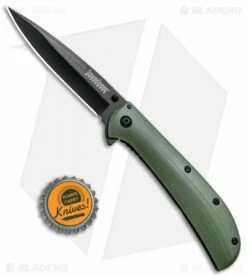 Kershaw Al Mar AM-4 Assisted Opening Knife Green G-10 (3.5" Black) 2330GRNBLK -Kershaw Sales Shop Kershaw Al Mar AM 4 Green G 10 Black 2330GRNBLK BHQ 71077 jr bottlecap 1