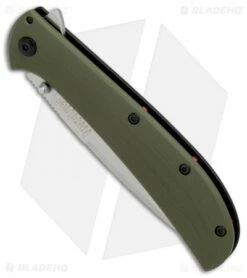 Kershaw Al Mar AM-4 Assisted Opening Knife Green G-10 (3.5" Satin) 2330GRN -Kershaw Sales Shop Kershaw Al Mar AM 4 Green G10 satin BHQ 71006 er spine