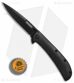 Kershaw Al Mar AM-4 Assisted Opening Knife Black G-10 (3.5" Black) 2330BLK -Kershaw Sales Shop Kershaw Al Mar AM 4 black G10 black BHQ 71078 er bottlecap