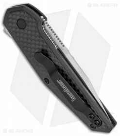 Kershaw Anso Fraxion Liner Lock Knife CF/Black G-10 (2.75" Satin) 1160SAT -Kershaw Sales Shop Kershaw Anso Fraxion LL CF Black G 10 1160SAT BHQ 79688 jr side