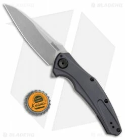 Kershaw Bareknuckle Sub Frame Lock Knife Gray Al (3.5" Stonewash) 7777 -Kershaw Sales Shop Kershaw Bareknuckle Sub FL Gray Aluminum SW 7777 BHQ 80586 jr bottlecap 2