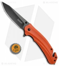 Kershaw Barricade Assisted Opening Knife Orange GFN (3.5" Black Oxide) 8650 -Kershaw Sales Shop Kershaw Barricade Orange GFN Black Oxide 8650 BHQ 52197 jr bottlecap 2