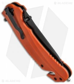 Kershaw Barricade Assisted Opening Knife Orange GFN (3.5" Black Oxide) 8650 -Kershaw Sales Shop Kershaw Barricade Orange GFN Black Oxide 8650 BHQ 52197 jr side