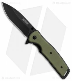 Kershaw Bevy Assisted Opening Knife OD Green G-10 (3.5" Blackwash)