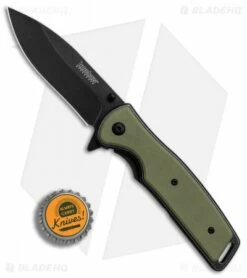Kershaw Bevy Assisted Opening Knife OD Green G-10 (3.5" Blackwash) 7 Kershaw Bevy Assisted Opening Knife OD Green G-10 (3.5" Blackwash) -Kershaw Sales Shop Kershaw Bevy OD Green G10 Blackwash BHQ 83240 er bottlecap