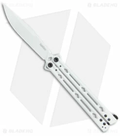 Kershaw Stormtrooper White Lucha Balisong Butterfly Knife (4.5" White) Blade HQ