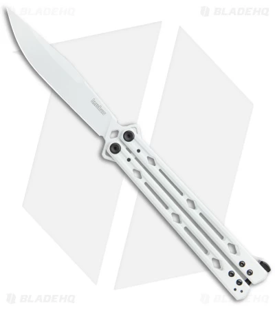 Kershaw Stormtrooper White Lucha Balisong Butterfly Knife (4.5" White) Blade HQ 1 Kershaw Stormtrooper White Lucha Balisong Butterfly Knife (4.5" White) Blade HQ