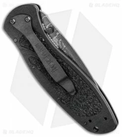 Kershaw Blur Assisted Opening Knife Black Aluminum (3.375" Damascus) 1670BLKDAM 7 Kershaw Blur Assisted Opening Knife Black Aluminum (3.375" Damascus) 1670BLKDAM -Kershaw Sales Shop Kershaw Blur Assisted Opening Knife Black Aluminum Damascus 1670BLKDAM BHQ 107879 kp side jr