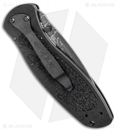 Kershaw Blur Assisted Opening Knife Black Aluminum (3.375" Damascus) 1670BLKDAM 3 Kershaw Blur Assisted Opening Knife Black Aluminum (3.375" Damascus) 1670BLKDAM - Image 3