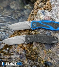 Kershaw Blur Assisted Opening Knife Blue Aluminum (3.375" Damascus) 1670NBDAM 9 Kershaw Blur Assisted Opening Knife Blue Aluminum (3.375" Damascus) 1670NBDAM -Kershaw Sales Shop Kershaw Blur Assisted Opening Knife Blue Aluminum Damascus 1670NBDAM BHQ 107880 kp water web 1