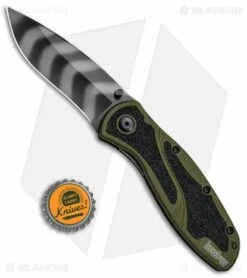 Kershaw Blur Assisted Opening Knife OD Green (3.375" Tiger Stripe) 1670OLTS -Kershaw Sales Shop Kershaw Blur OD Green Tiger Stripe 1670OLTS BHQ 55587 jr bottlecap 2