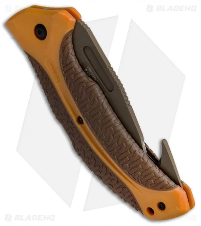 Kershaw Buck Commander Lonerock Folding Guthook Lock Back Knife (3.5" Brown) 3 Kershaw Buck Commander Lonerock Folding Guthook Lock Back Knife (3.5" Brown) - Image 3