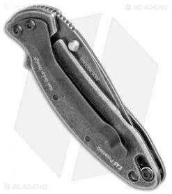 Kershaw Chive Assisted Opening Knife (1.94" Blackwash) 1600 6 Kershaw Chive Assisted Opening Knife (1.94" Blackwash) 1600 -Kershaw Sales Shop Kershaw Chive Assisted Opening Blackwash KS1600BLKBW BHQ 100765 jr side