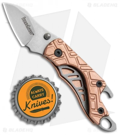 Kershaw Copper Cinder Keychain Knife Bottle Opener (1.4" Stonewash) 1025Cu 4 Kershaw Copper Cinder Keychain Knife Bottle Opener (1.4" Stonewash) 1025Cu - Image 4