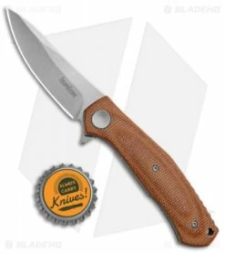 Kershaw Sinkevich Concierge Liner Lock Knife Brown Micarta (3.25" SW D2) -Kershaw Sales Shop Kershaw Concierge D2 Brown Micarta BHQ 138407 td size