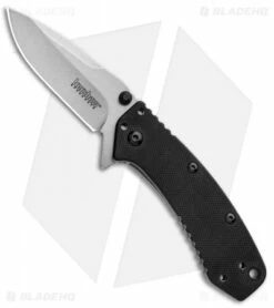 Kershaw Cryo Assisted Opening Flipper Knife Black G-10 (2.75" D2) Exclusive