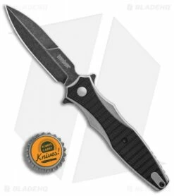 Kershaw Decimus A/O Frame Lock Knife Black GFN (3.25" Blackwash) 1559 -Kershaw Sales Shop Kershaw Decimus AO Black GFN Blackwash BHQ 80575 er bottlecap