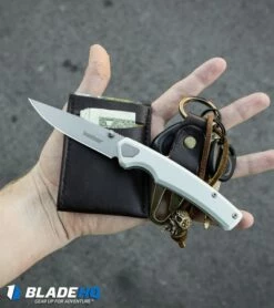 Kershaw Epistle Liner Lock Knife Gray (3" Bead Blast) 2131 -Kershaw Sales Shop Kershaw Epistle Liner Lock Knife Gray Bead Blast 2131 BHQ 94089 kp in hand web