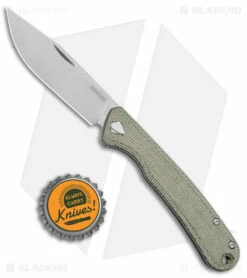 Kershaw Federalist Folding Knife Green Micarta (3.25" Stonewash) 4320 -Kershaw Sales Shop Kershaw Federalist Folding Green Micarta SW BHQ 139782 jr bottlecap