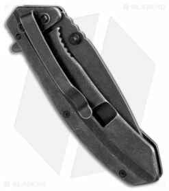 Kershaw Filter Frame Lock Knife Stainless Steel (3.25" BlackWash) 1306BW -Kershaw Sales Shop Kershaw Filter FL SS BlackWash BHQ 27380 jr side