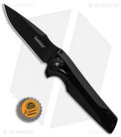 Kershaw Flythrough Frame Lock Knife (3" Black) 1988 -Kershaw Sales Shop Kershaw Flythrough Black BHQ 80578 er bottlecap