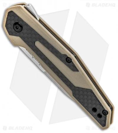 Kershaw Anso Fraxion Liner Lock Knife CF/Tan G-10 (2.75" Stonewash) 1160TAN 2 Kershaw Anso Fraxion Liner Lock Knife CF/Tan G-10 (2.75" Stonewash) 1160TAN - Image 2