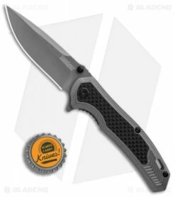 Kershaw Fringe A/O Frame Lock Knife Gray SS/Carbon Fiber (3" Gray) 8310 -Kershaw Sales Shop Kershaw Fringe AO Gray SS Carbon Fiber Gray BHQ 80593 er bottlecap