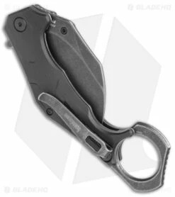 Kershaw Outlier Assisted Karambit Knife Black GRN (2.5" Black Stonewash) 2064 -Kershaw Sales Shop Kershaw Karambit Black Dark SW jr side