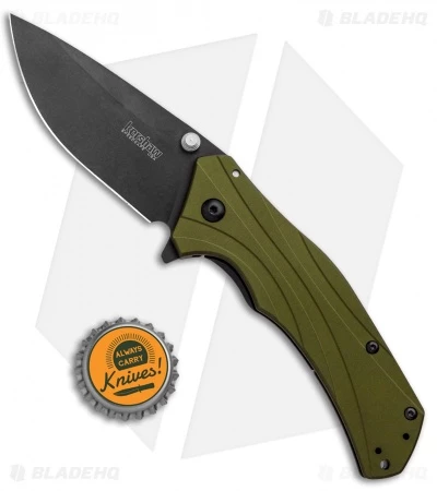 Kershaw Knockout Assisted Opening Knife Olive (3.25" Black) 1870OLBLK 4 Kershaw Knockout Assisted Opening Knife Olive (3.25" Black) 1870OLBLK - Image 4