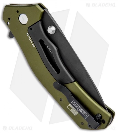 Kershaw Knockout Assisted Opening Knife Olive (3.25" Black) 1870OLBLK 3 Kershaw Knockout Assisted Opening Knife Olive (3.25" Black) 1870OLBLK - Image 3
